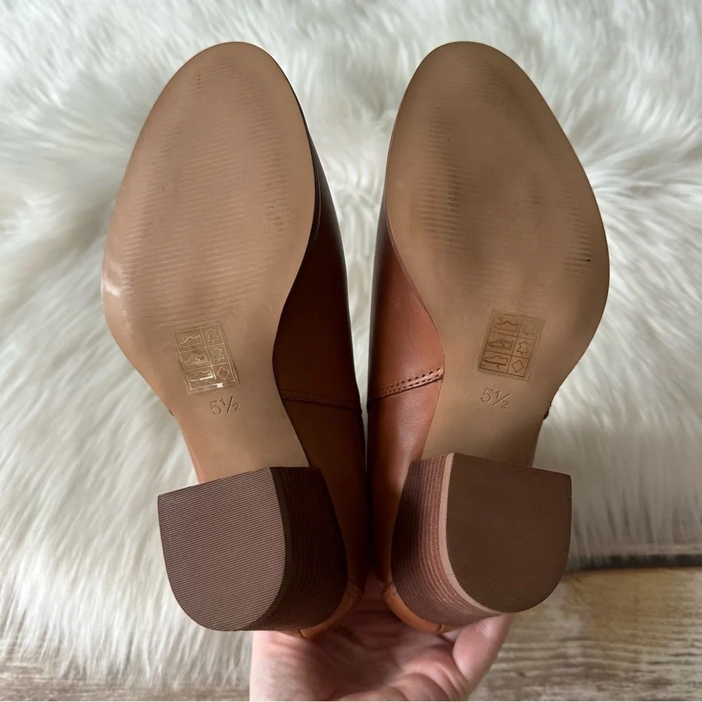 New Madewell The Regan Boots Brown Leather Shoes 5.5